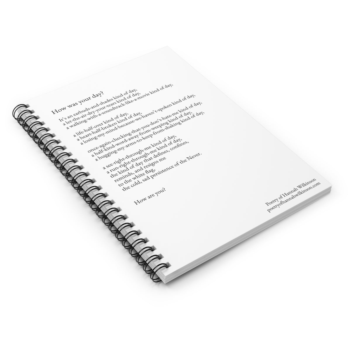 How was your day Spiral Bound Journal