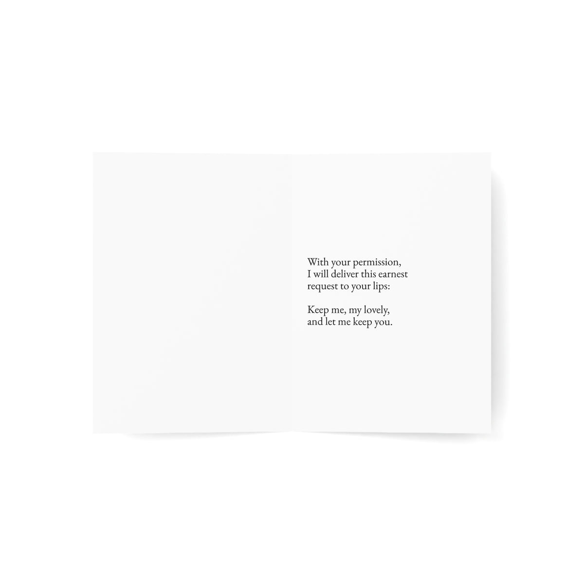 With your permission Greeting Card